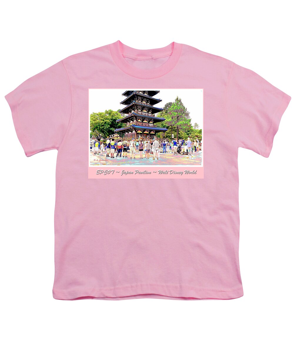 Asia Youth T-Shirt featuring the photograph Japan Pavilion EPCOT Walt Disney World #5 by A Macarthur Gurmankin