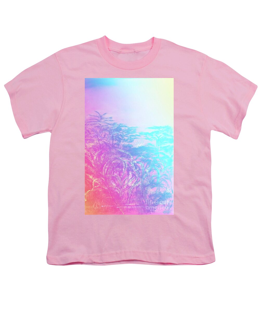 Leilani Youth T-Shirt featuring the painting Kilauea Anuenue by Michael Silbaugh