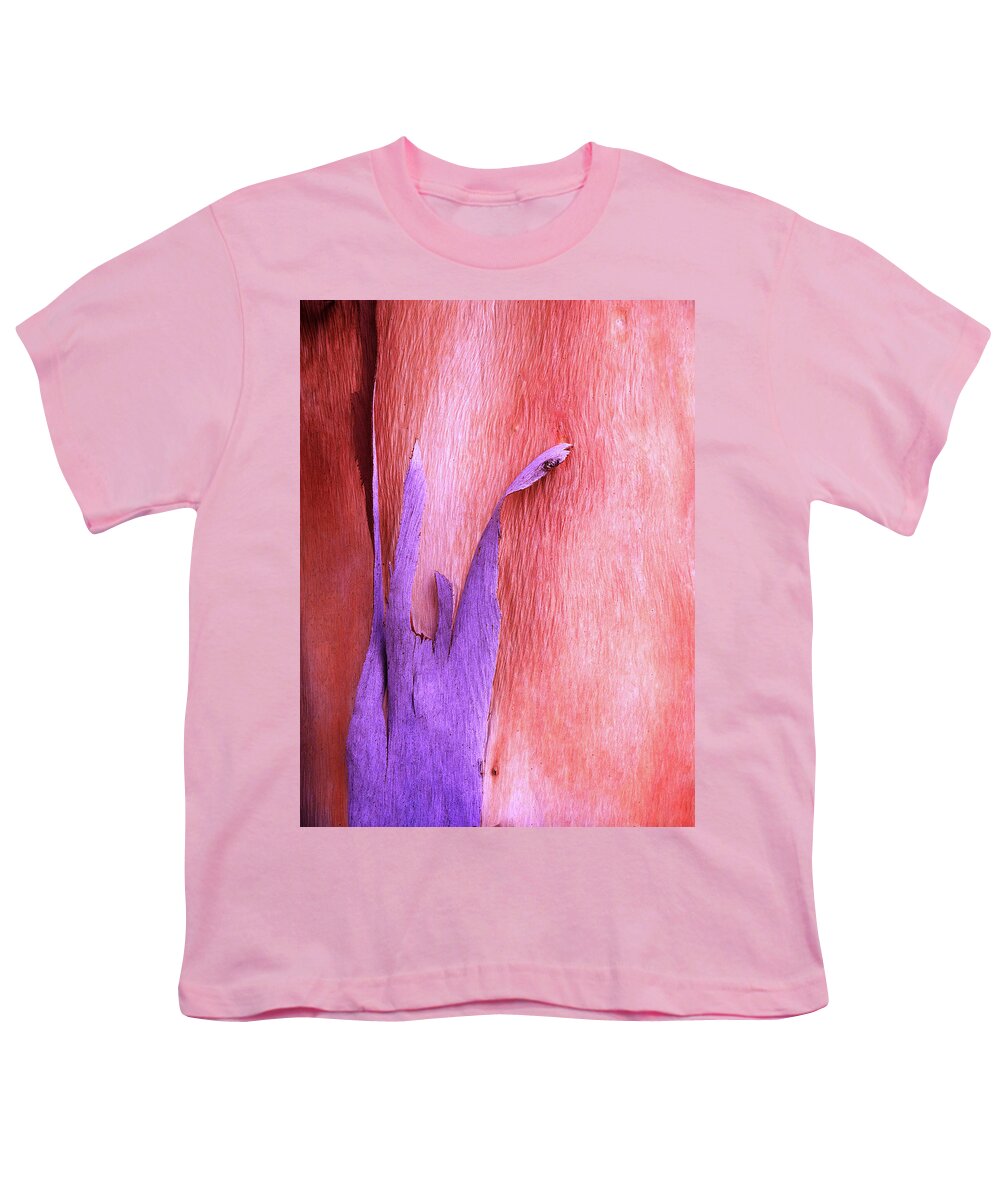 Tree Bark Youth T-Shirt featuring the photograph Salmon Gum Tree Bark 8 by Lexa Harpell