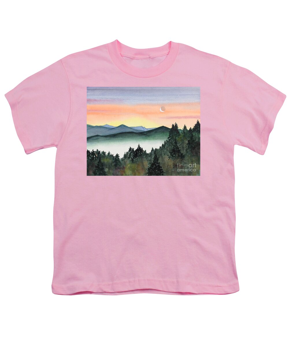 Sunset Youth T-Shirt featuring the painting Shenandoah Sunset by Joseph Burger