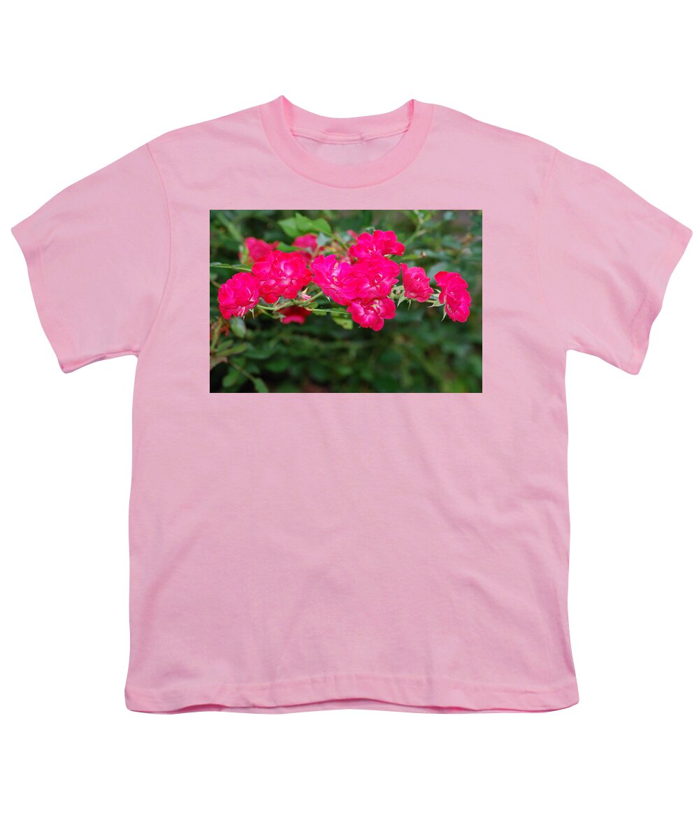 Flowers Youth T-Shirt featuring the photograph Shrub Roses by Ee Photography