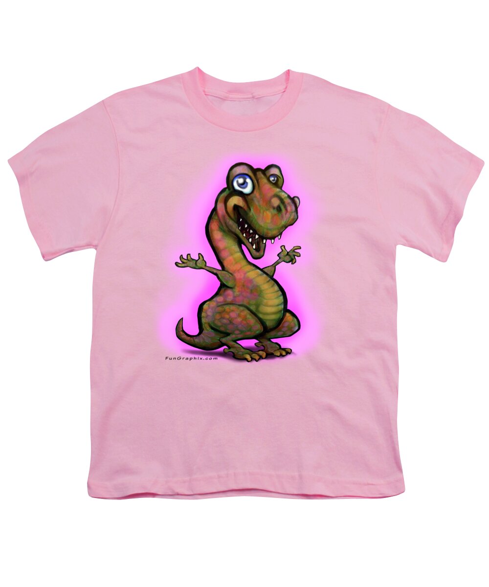 Baby Youth T-Shirt featuring the painting Babysaurus Rex by Kevin Middleton