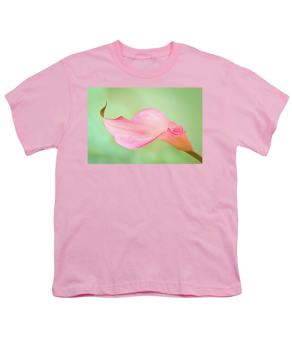Calla Lily Youth T-Shirt featuring the photograph Calla Curves by Elvira Peretsman