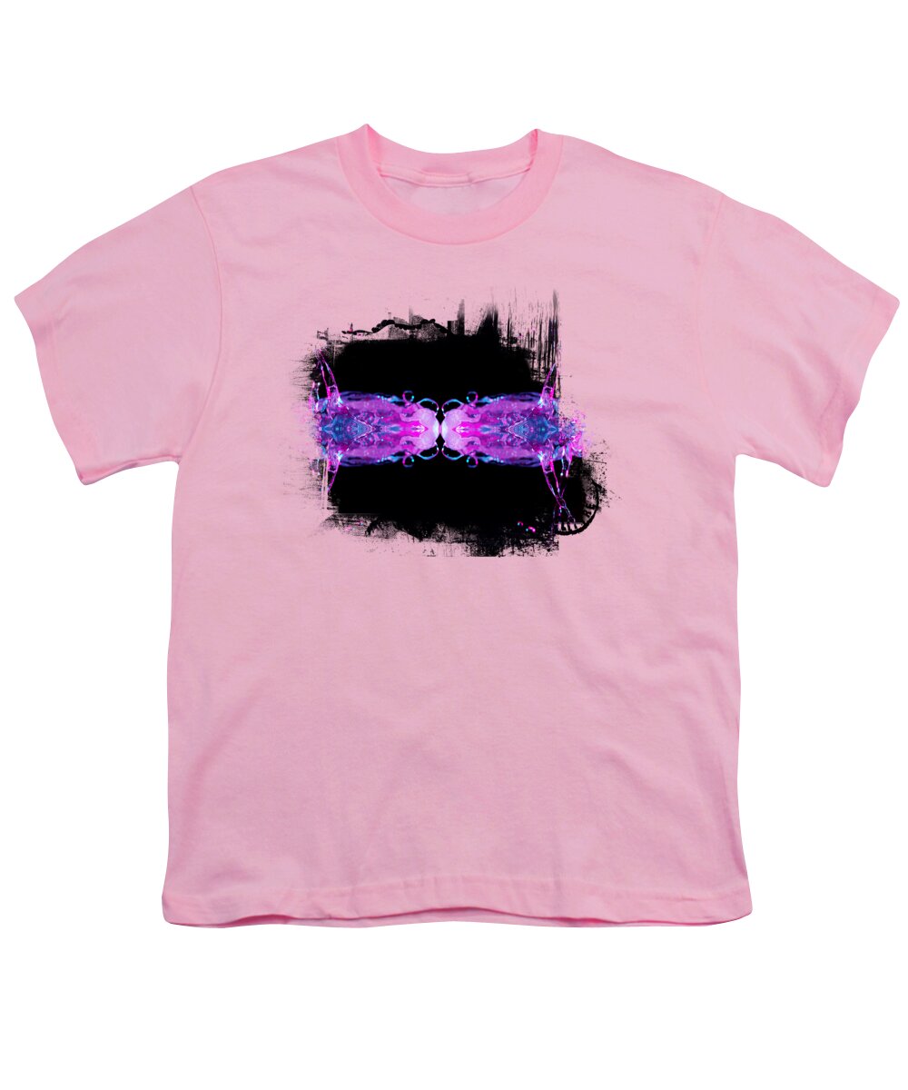 Water Drops Youth T-Shirt featuring the digital art Dancing Water Drops by Elisabeth Lucas