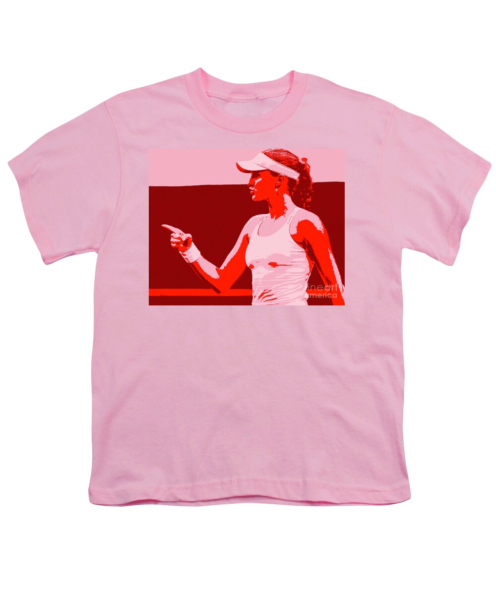 Mladenovic Youth T-Shirt featuring the painting Kristina Mladenovic by Jack Bunds