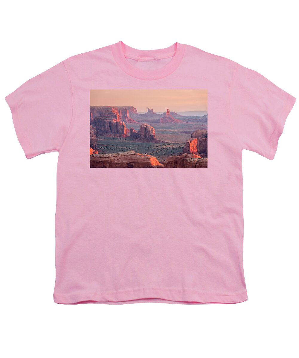 Monument Valley Youth T-Shirt featuring the photograph Mesas and Buttes by Peter Boehringer