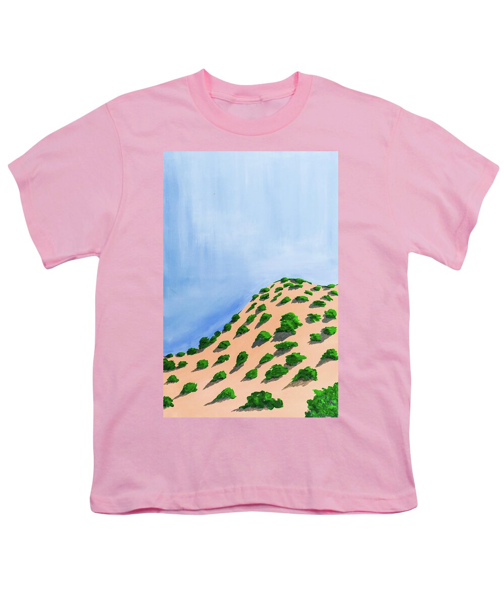 Landscape Youth T-Shirt featuring the painting More Desert Hills by Ted Clifton