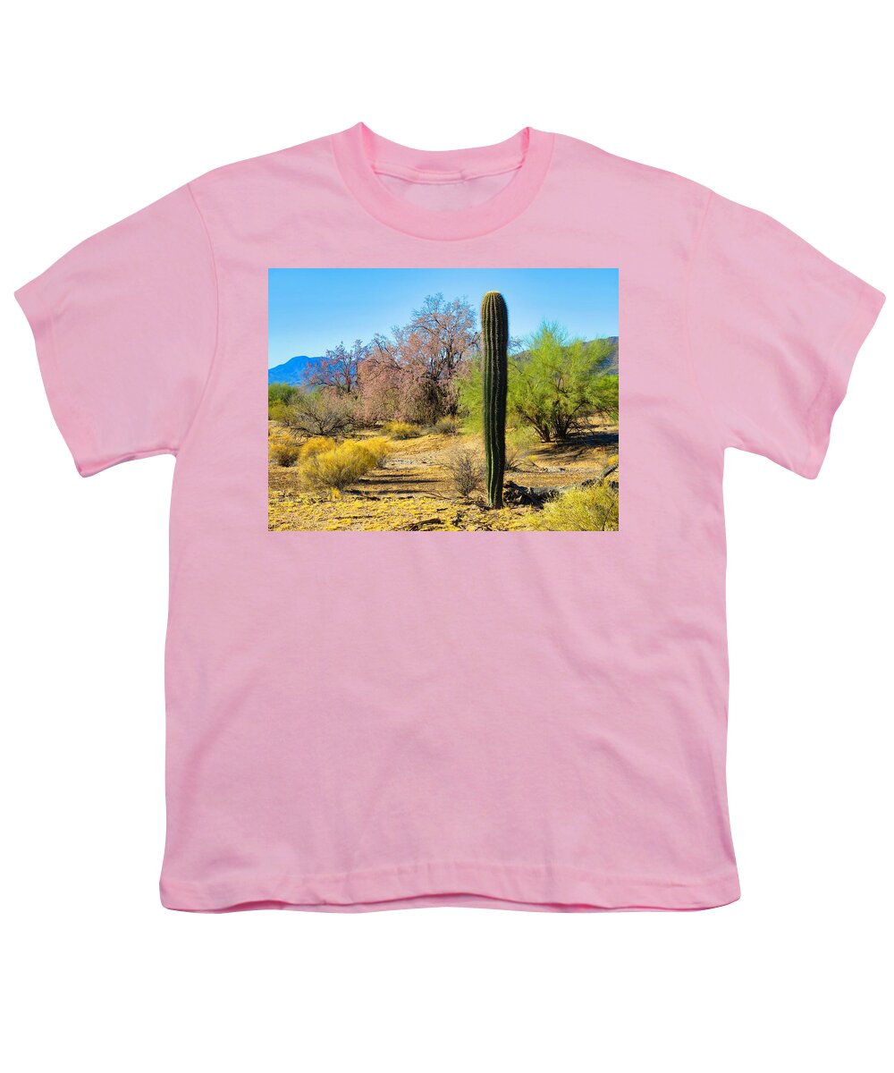 Arizona Youth T-Shirt featuring the photograph On the Ironwood Trail by Judy Kennedy