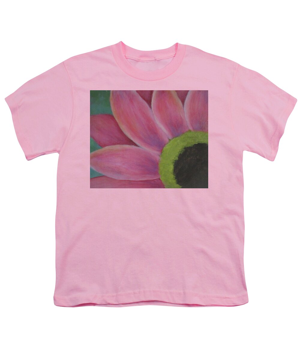 Flower Youth T-Shirt featuring the painting Petalled Pink by Jen Shearer