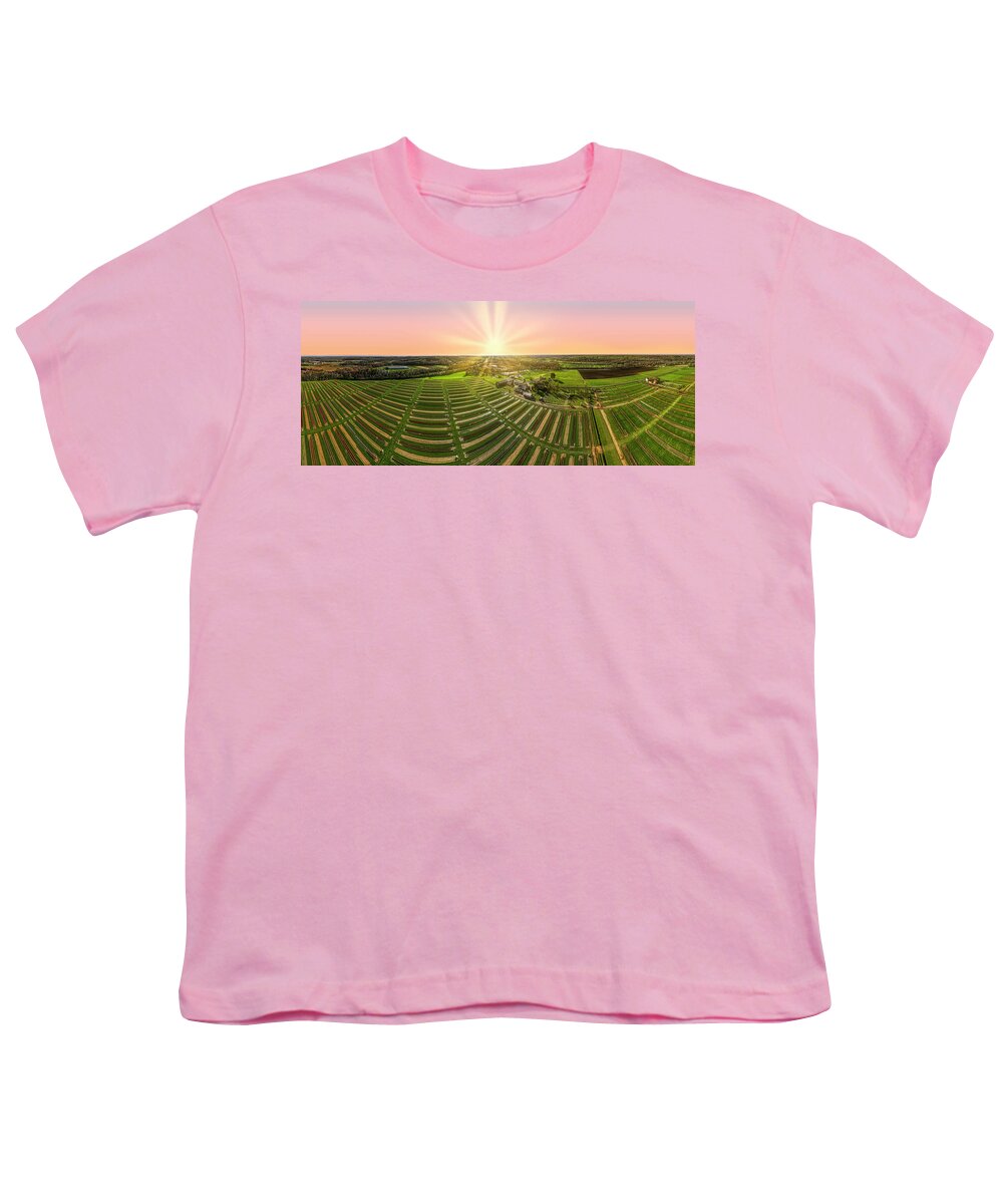 Tulip Youth T-Shirt featuring the photograph Tulip Farm Panorama by Susan Candelario