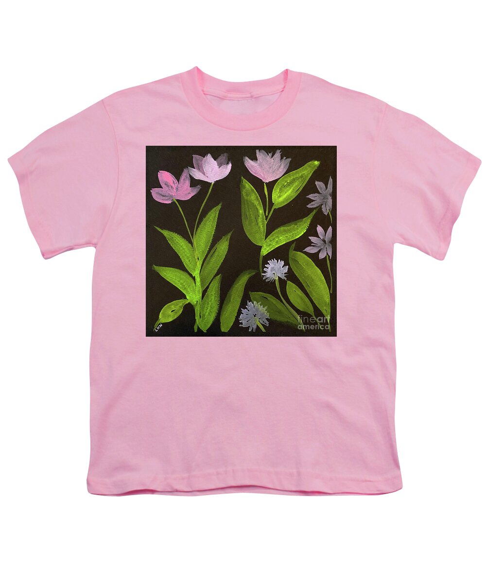 Wild Flowers Youth T-Shirt featuring the painting Wild Flowers by Lisa Neuman