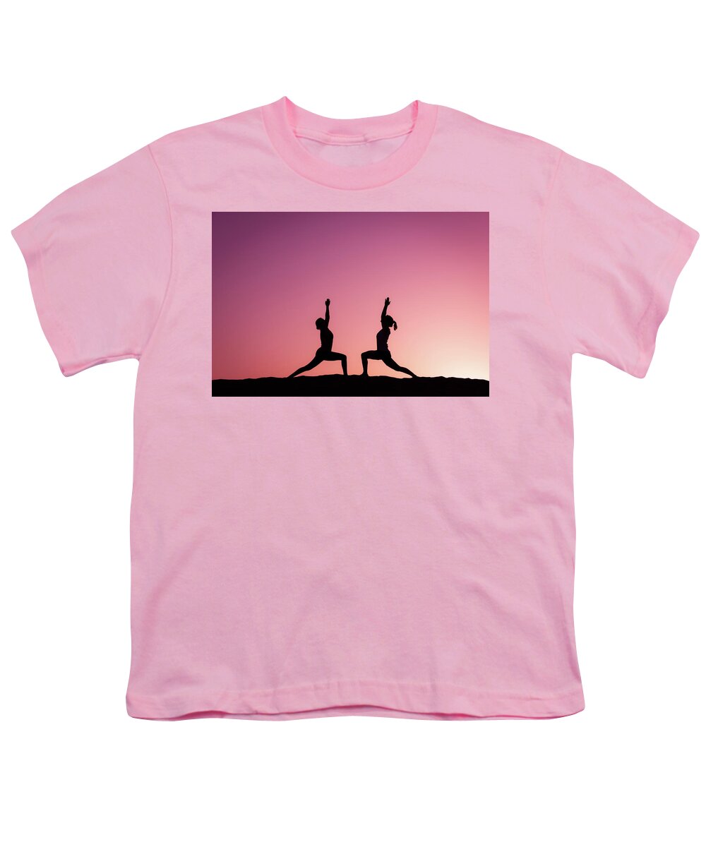 Yoga Youth T-Shirt featuring the photograph Yoga Warriors by Josu Ozkaritz
