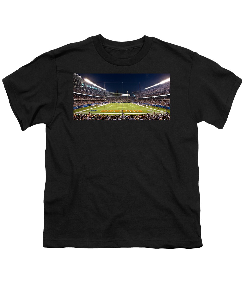 Chicago Youth T-Shirt featuring the photograph 0587 Soldier Field Chicago by Steve Sturgill