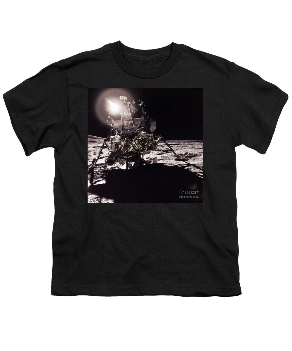 Transport Youth T-Shirt featuring the photograph Apollo 17 Moon Landing #1 by Science Source