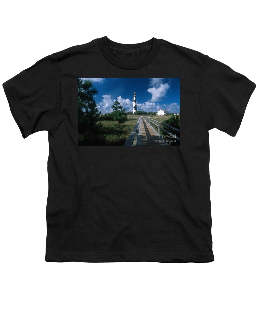North Carolina Youth T-Shirt featuring the photograph Cape Lookout Lighthouse #1 by Bruce Roberts