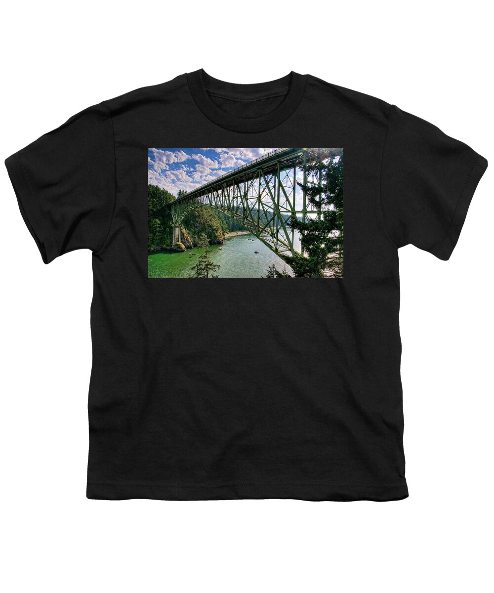Deception Pass Youth T-Shirt featuring the photograph Deception Pass #1 by Spencer McDonald