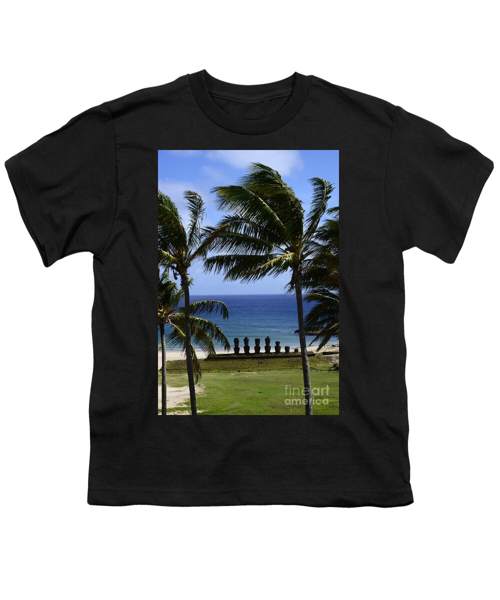 Easter Island Youth T-Shirt featuring the photograph Easter Island 14 by Bob Christopher