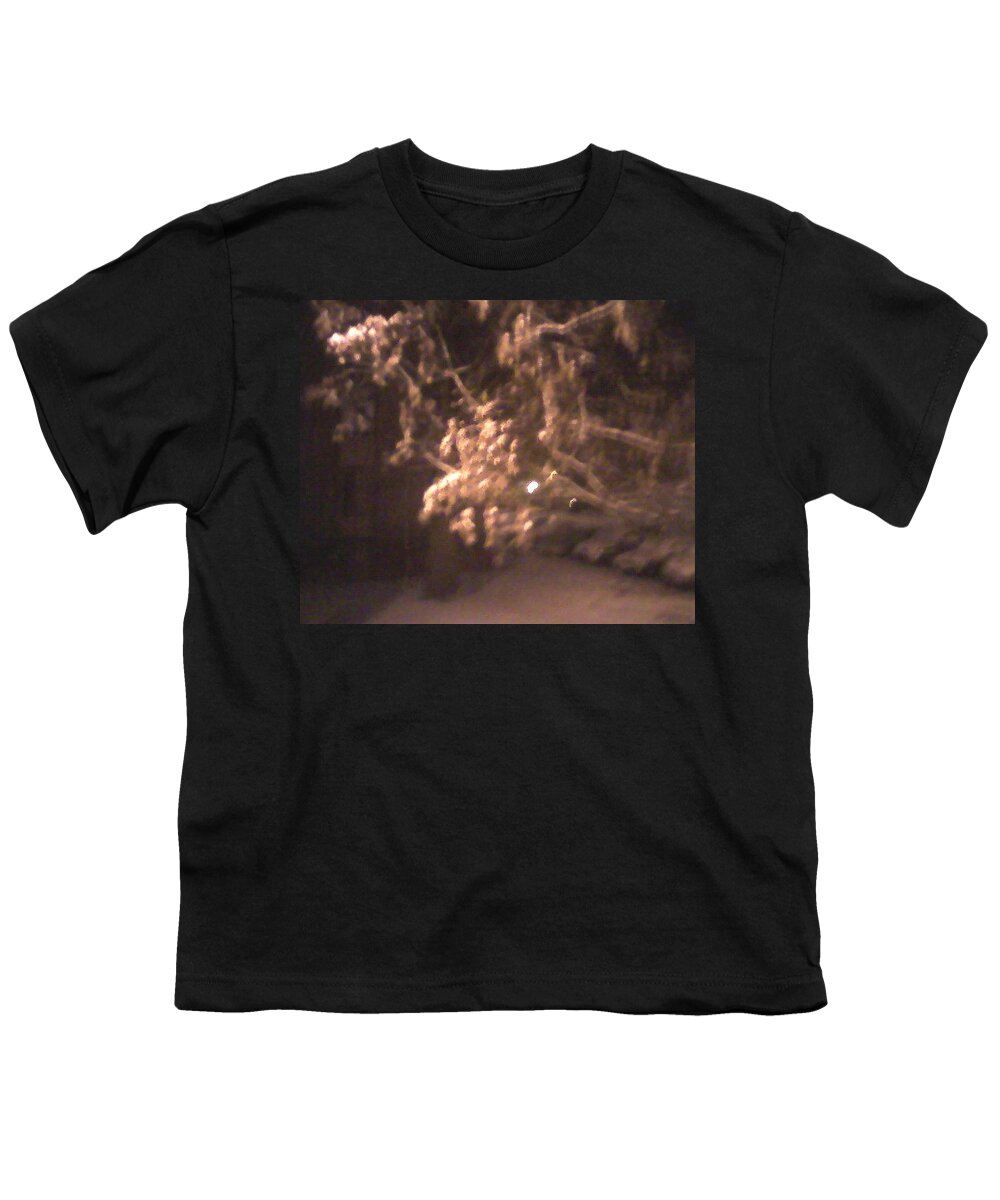 Early Snow Youth T-Shirt featuring the photograph First Snow by Suzanne Berthier