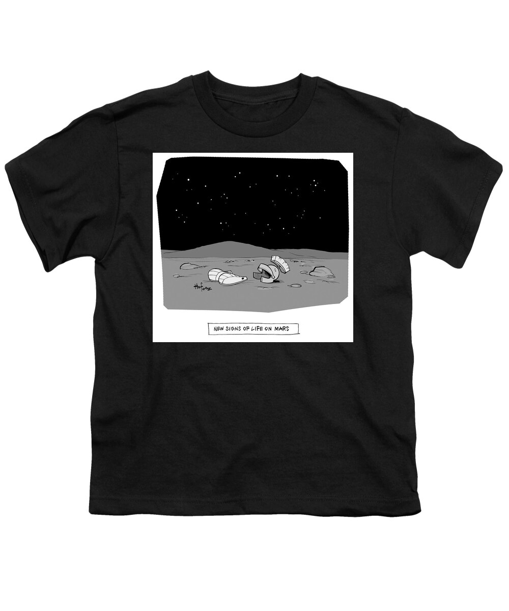 New Signs Of Life On Mars Youth T-Shirt featuring the drawing New Signs Of Life On Mars #1 by Kaamran Hafeez