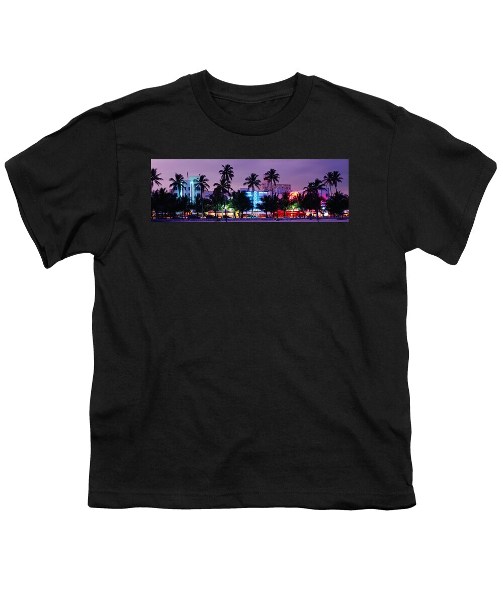 Photography Youth T-Shirt featuring the photograph South Beach, Miami Beach, Florida, Usa #1 by Panoramic Images