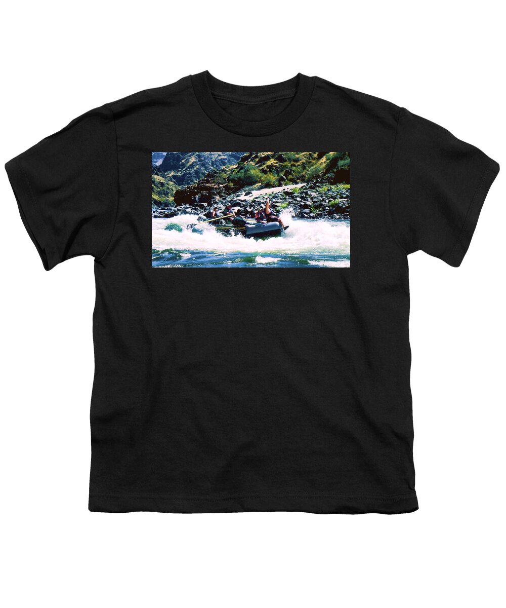 White Water Rafting Youth T-Shirt featuring the photograph Summer fun by Ron Roberts
