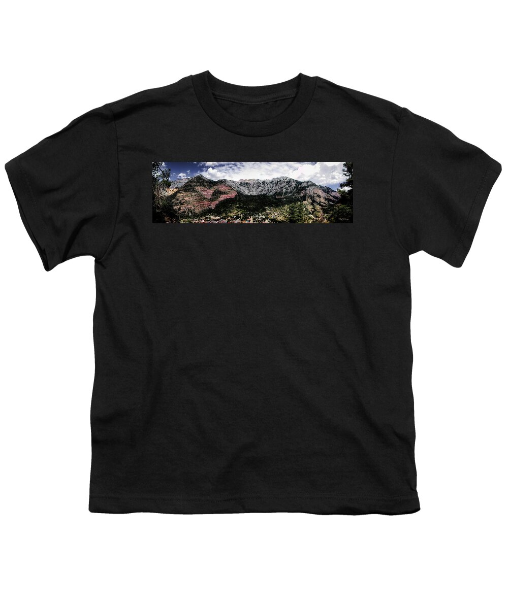 Telluride Colorado Canvas Print Youth T-Shirt featuring the photograph Telluride From The Air #2 by Lucy VanSwearingen