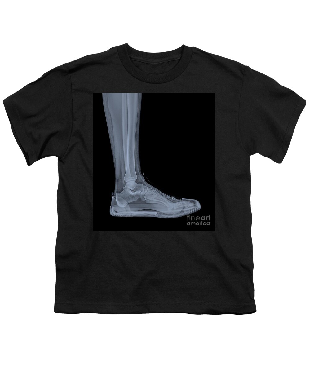 Ankle Youth T-Shirt featuring the photograph Trainers X-Ray #1 by Guy Viner