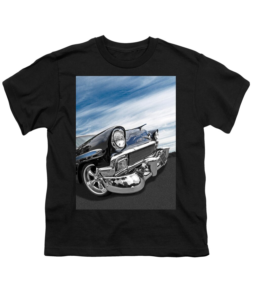 Classic Chevy Youth T-Shirt featuring the photograph 1956 Chevrolet with Blue Skies by Gill Billington