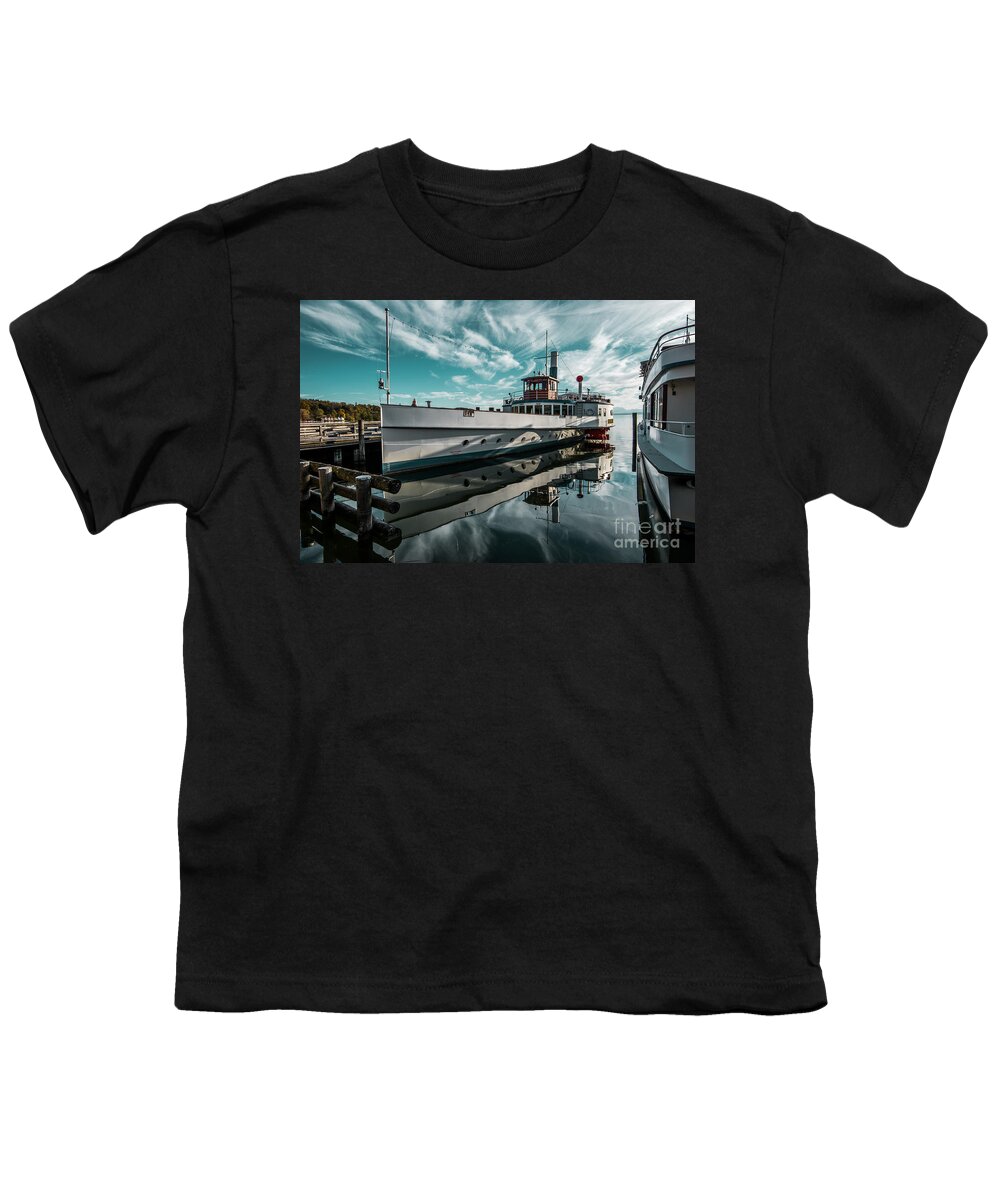 Ammersee Youth T-Shirt featuring the photograph Ammersee fleet #2 by Hannes Cmarits