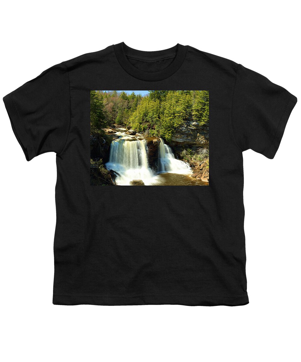 Black Youth T-Shirt featuring the photograph Blackwater Falls #2 by Metro DC Photography