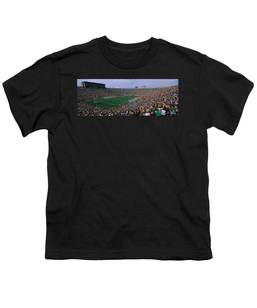 Photography Youth T-Shirt featuring the photograph High Angle View Of A Football Stadium #3 by Panoramic Images