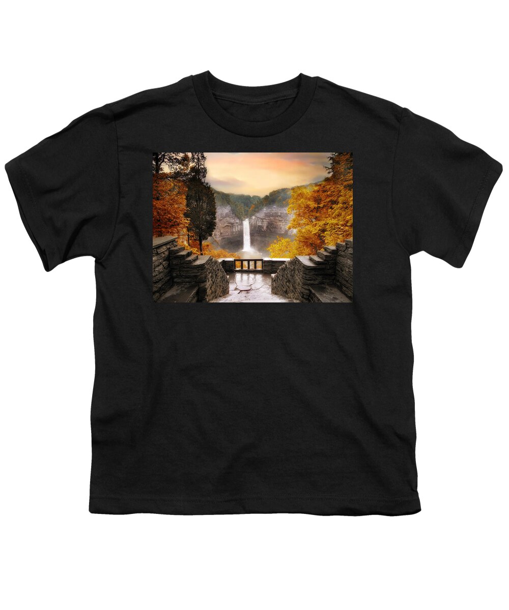 Nature Youth T-Shirt featuring the photograph Taughannock Falls #4 by Jessica Jenney