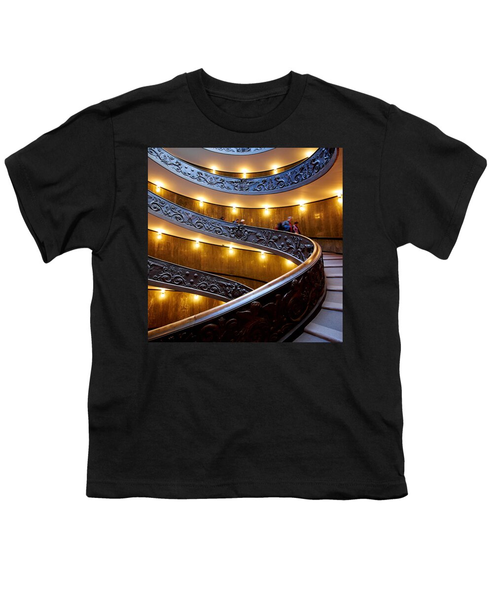 2013. Youth T-Shirt featuring the photograph The Vatican Stairs #5 by Jouko Lehto
