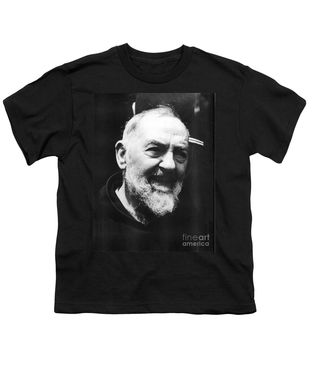 Father Youth T-Shirt featuring the photograph Padre Pio by Matteo TOTARO