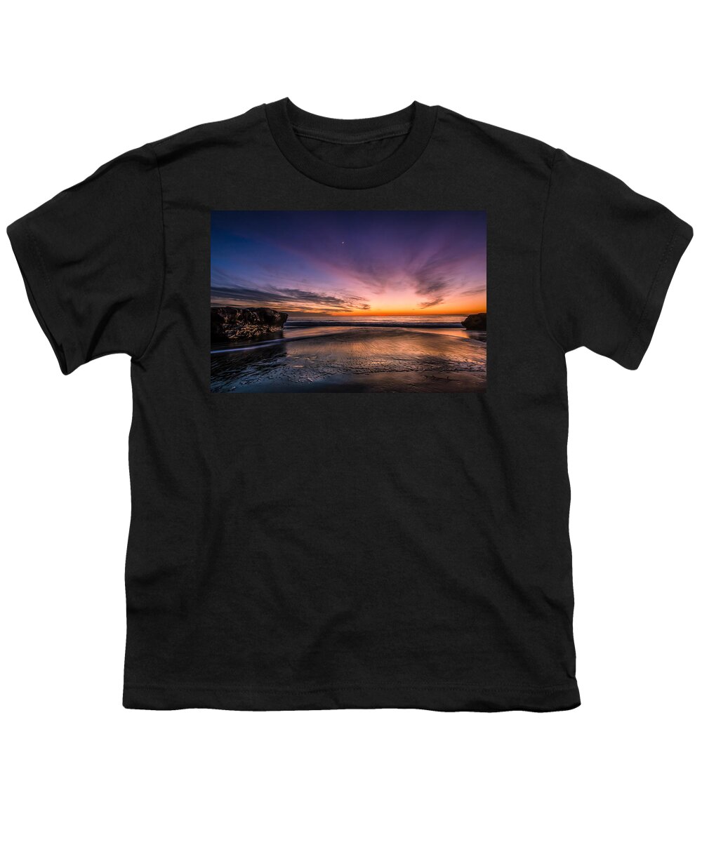 Beach Youth T-Shirt featuring the photograph 4 Mile Beach Sunset by Linda Villers