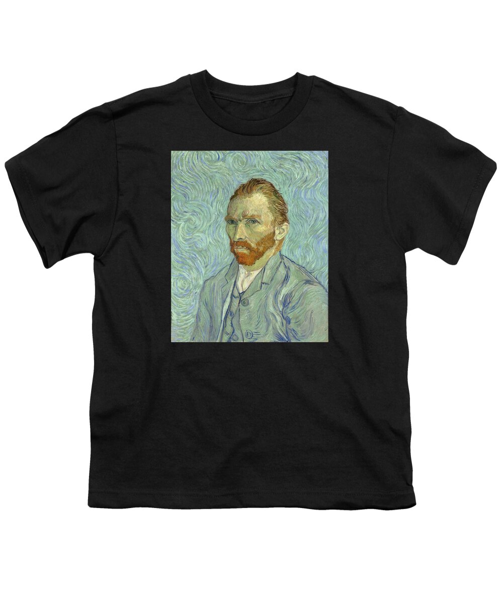 Vincent Van Gogh Youth T-Shirt featuring the painting Self Portrait #4 by Vincent Van Gogh