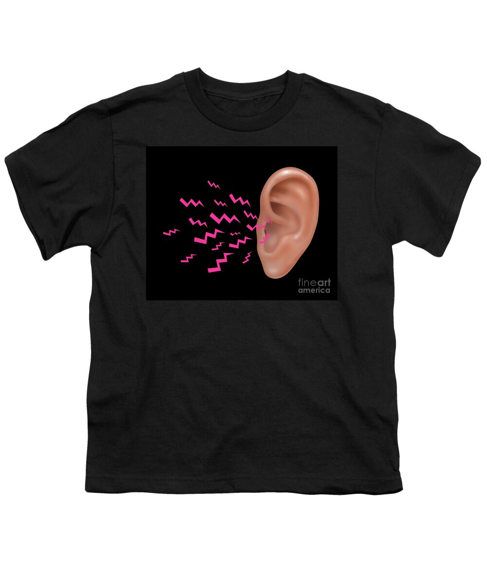 Illustration Youth T-Shirt featuring the photograph Sound Entering Human Outer Ear by Gwen Shockey