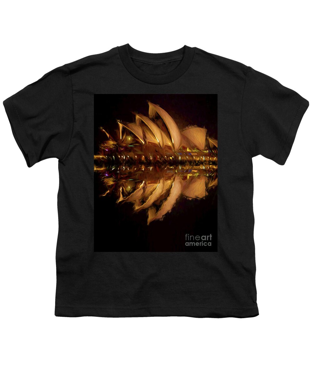 Sydney Harbour Youth T-Shirt featuring the photograph Sydney Opera House abstract #5 by Sheila Smart Fine Art Photography