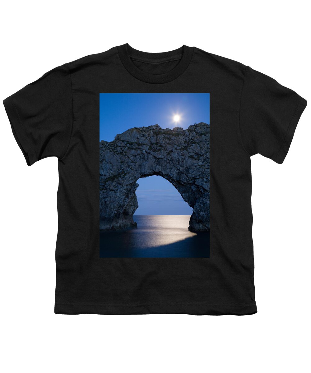 Durdle Youth T-Shirt featuring the photograph Under the moonlight #4 by Ian Middleton