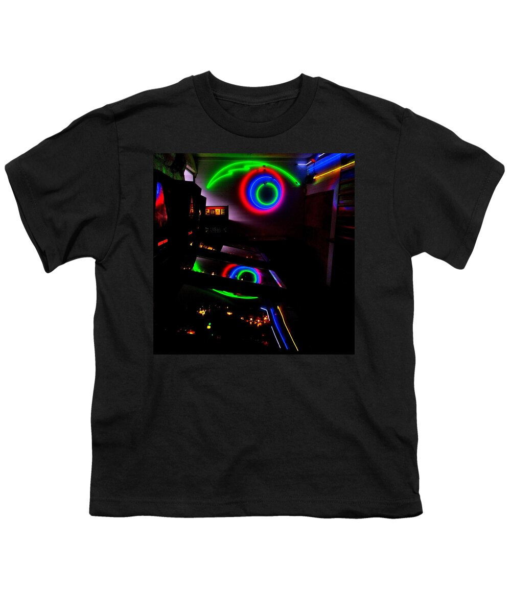Pinball Youth T-Shirt featuring the photograph 80s Arcade by Benjamin Yeager