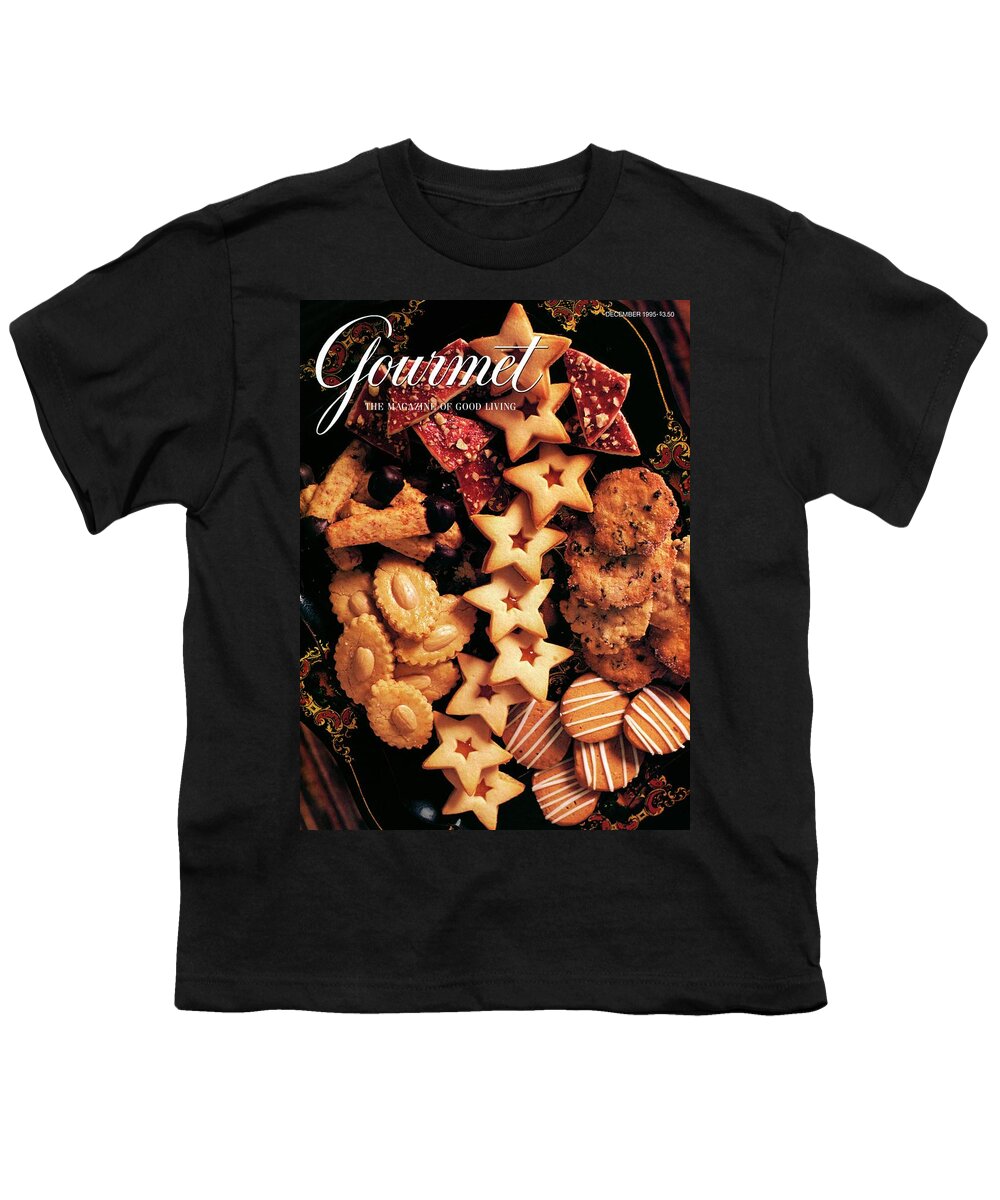Holiday Youth T-Shirt featuring the photograph A Gourmet Cover Of Butter Cookies by Romulo Yanes