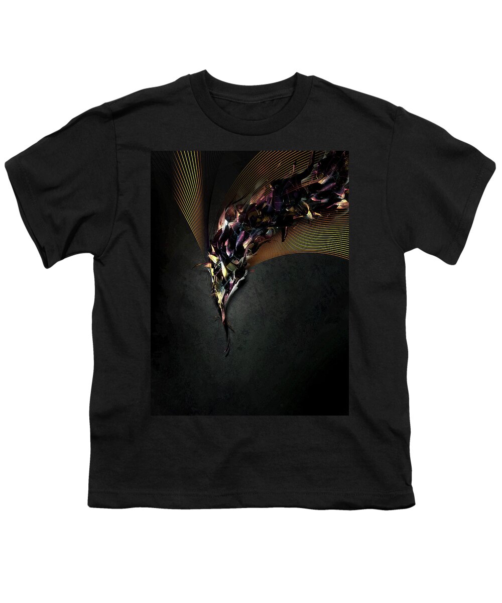Abstract Youth T-Shirt featuring the photograph Abstract Chaotic Shapes On Curved Lines by Ikon Ikon Images