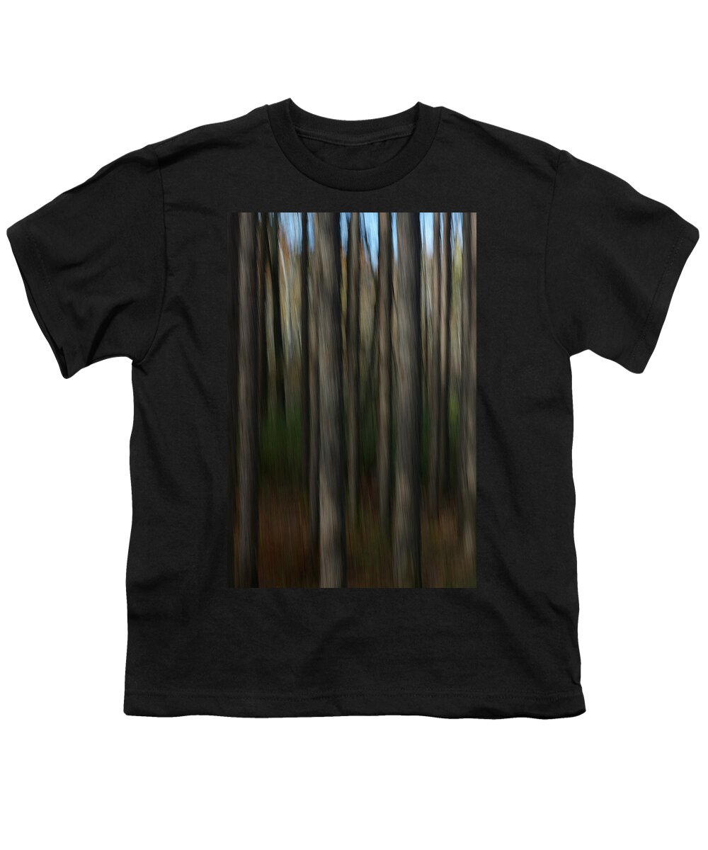 Pines Youth T-Shirt featuring the photograph Abstract Woods by Randy Pollard