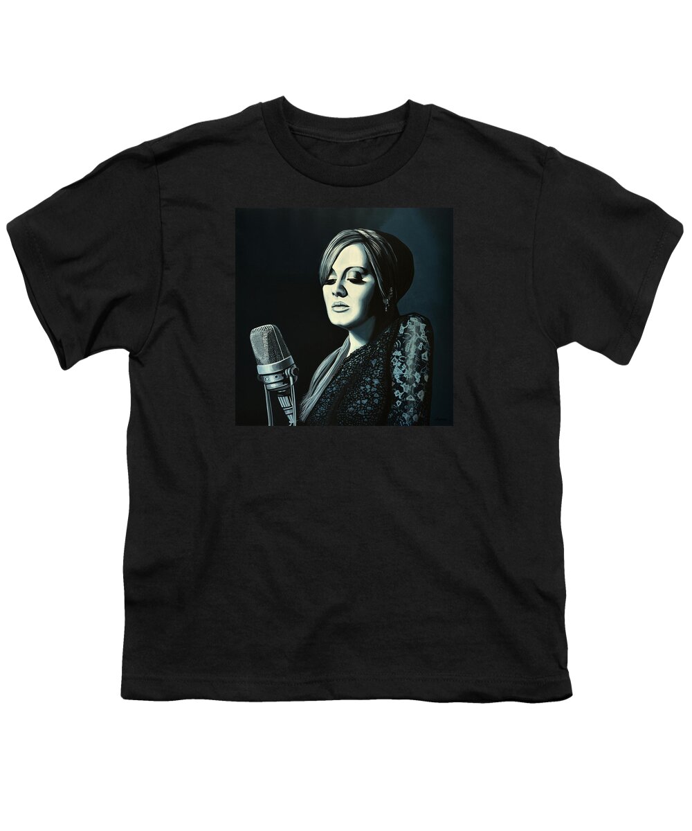 Adele Youth T-Shirt featuring the painting Adele 2 by Paul Meijering