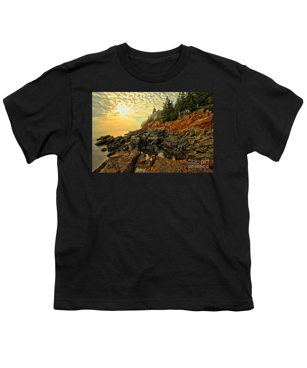 Bass Harbor Lighthouse Youth T-Shirt featuring the photograph Afternoon At Bass Harbor by Adam Jewell