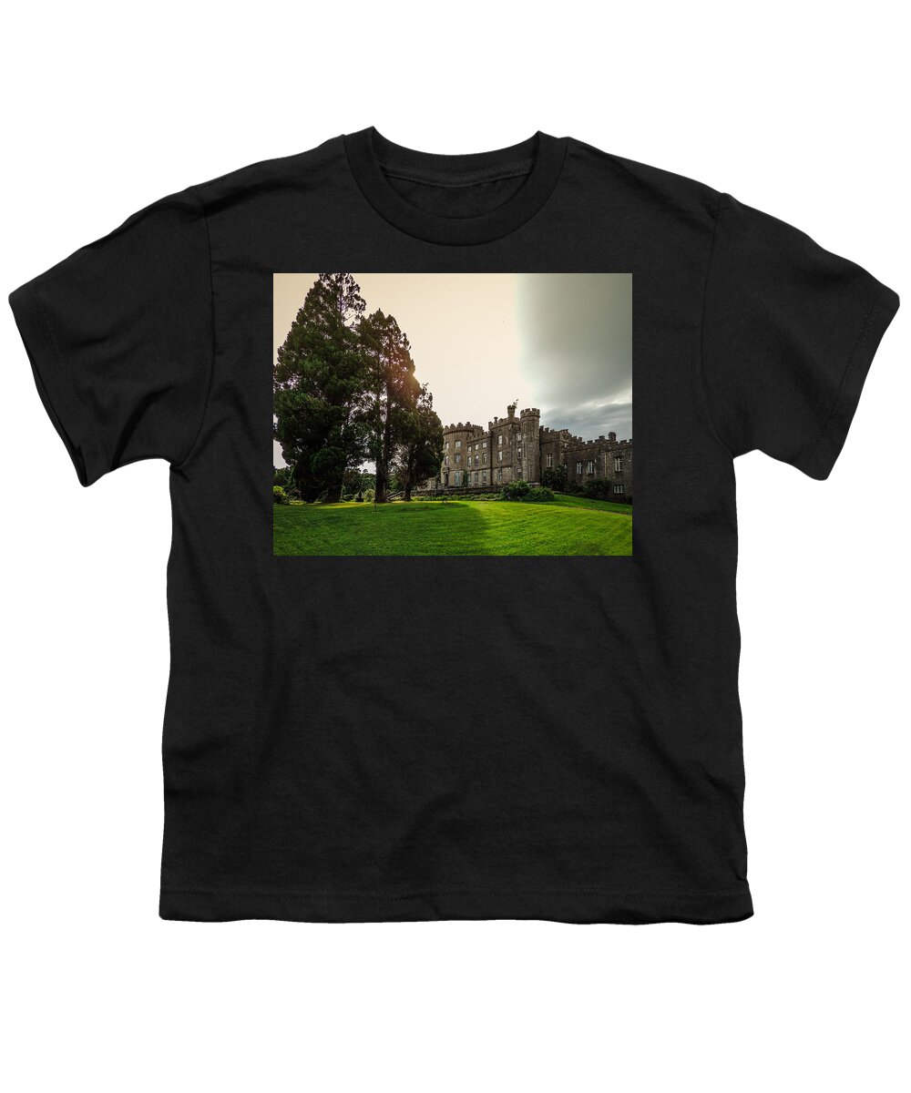14th Century Youth T-Shirt featuring the photograph Afternoon Sun over Markree Castle by James Truett