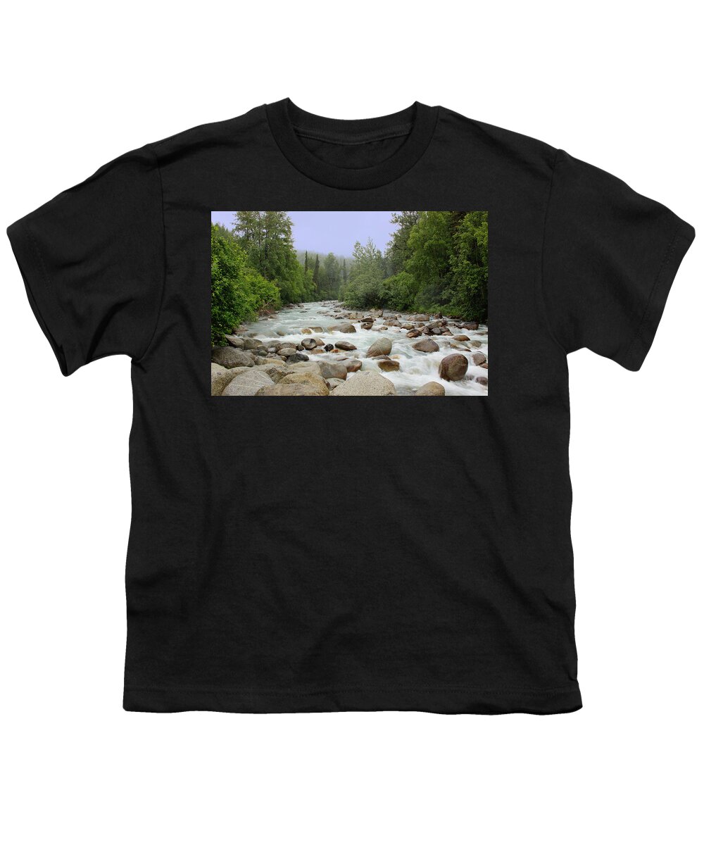 River Youth T-Shirt featuring the photograph Alaska - Little Susitna River by Kim Hojnacki