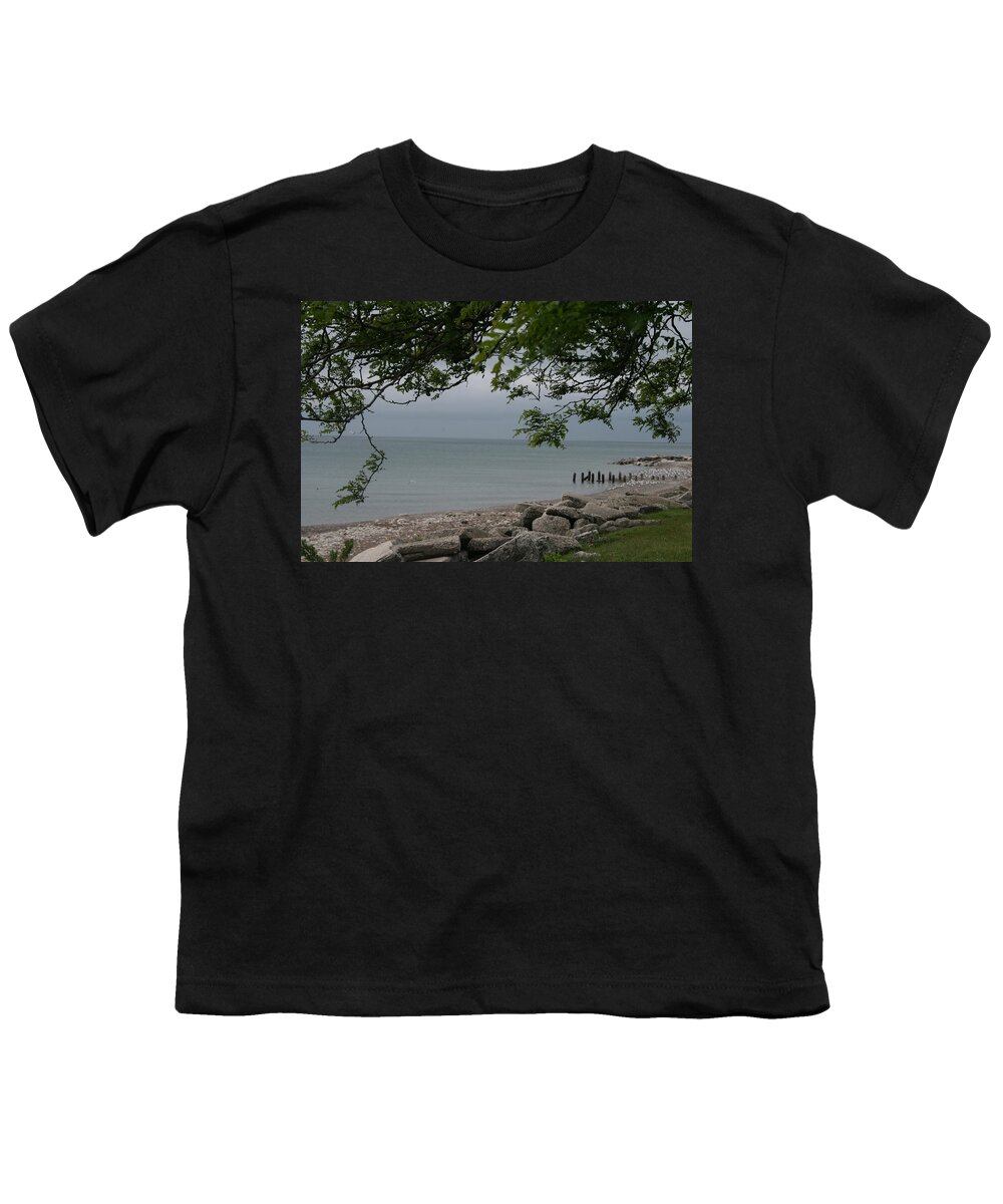 Landscape Youth T-Shirt featuring the photograph Along The Shore by Kay Novy
