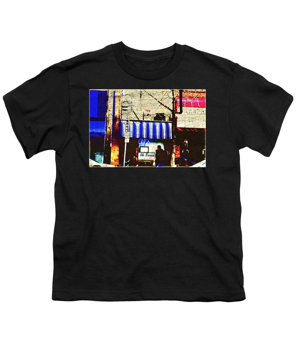 Minneapolis Youth T-Shirt featuring the digital art Al's Breakfast and U of M by Susan Stone