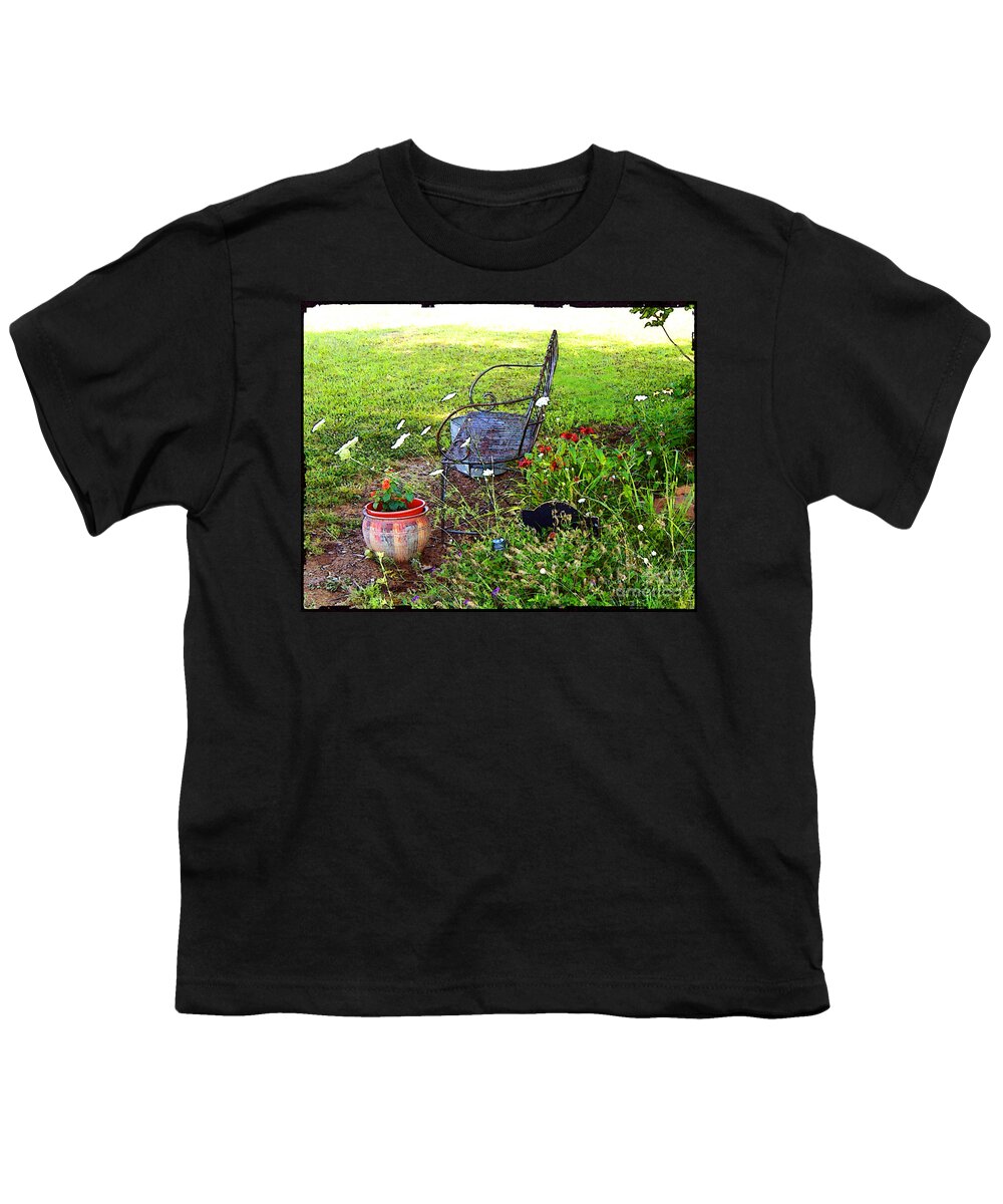 Garden Youth T-Shirt featuring the photograph Anne's Bench by Lee Owenby